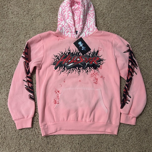 Hellstar Pink Brainwashed Hoodie Without Brain Size Medium/Large (READ BELOW) - Picture 1 of 4